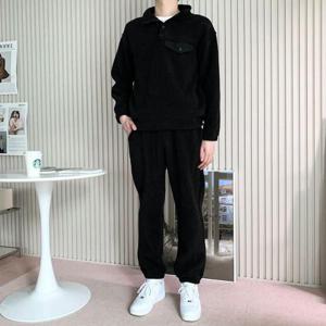 조거팬츠 캠크루 남자 스냅풀오버 조거 세트 SD-241128M