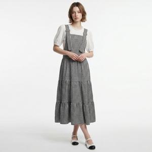 [포커스]서스펜더 포인트 체크 멜빵 원피스 PBVFF6M1OP3271