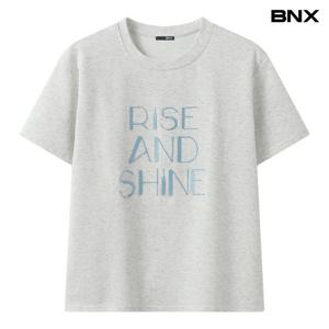 [BNX]데일리 라운드 레터링 반팔 티셔츠 (BY2TS002L0)