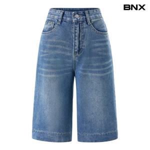 [BNX]빈티지 워싱 데님 하프 팬츠 (BY2PT001L0)