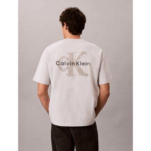 [캘빈클라인 진]남성 CK 엠보스 로고 오버핏 반팔 티셔츠 베이지 4RAB806 (4RAB806-PSX)