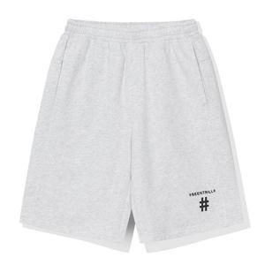 스탠다드 해시태그 와이드 스웻 쇼츠(아이스 그레이)_BA262SP004IG