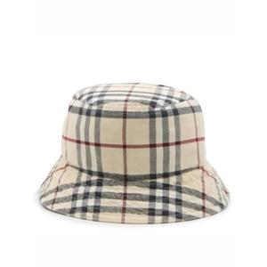 라프리마 버버리 체크 코튼 버킷 모자 햇 8075650