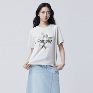 [베네통] 도트 프린팅 티셔츠_BATS50631IV