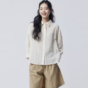 [베네통] 스트라이프 시스루 블라우스_BABL54631BE