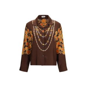 베르사체 블라우스 10242311A17952 5N940 BROWN