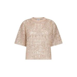 26 SS 브루넬로 쿠치넬리 스팽글 엠벨리시드 숏슬리브 티셔츠 CRI71 MRCR18910