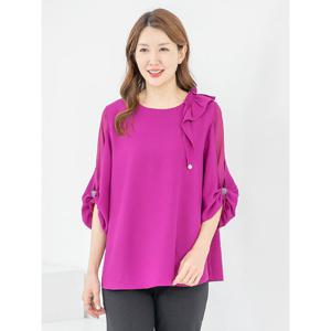 [모슬린]엄마옷 블라우스 7부 퍼프 라운드 603FGH173 마담/중년