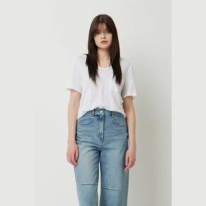 [시슬리]에코 린넨 헤이니포일 포켓 티셔츠_SATSC1631