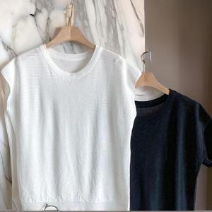 [다잇템]여성 단가라 U넥 돌만 비스코스 니트 (32576611A)