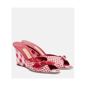 지미추 Livi 체크 웨지 뮬 P01168293