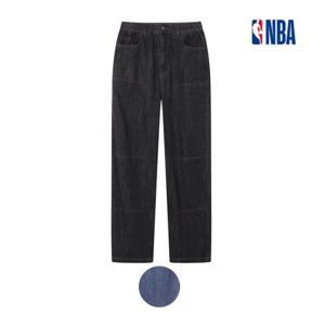 [엔비에이]남녀공용 청바지 데님 와이드 밴딩팬츠 오버핏 빅사이즈 얇은 (N593PD162P)
