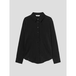 (356364WC7R) [에잇세컨즈] 사틴 레귤러핏 긴팔 셔츠 - 네이비