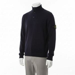 스톤아일랜드 25FW 5100002 스트레치 RWS 울 니트 K2S15 S00A1 V0020 램스울 하프 버튼 373347