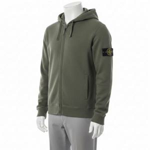 스톤아일랜드 63520 브러쉬드 오가닉 코튼 플리스 풀 Zipper 후드 Sweatshirt811563520 V0059 지퍼 스웨트 셔츠 373957