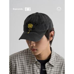 (45638BAX24) [에잇세컨즈] [유튜버 피로 PICK] S.W.SMILEY  까모 레터링 캡 - 애쉬