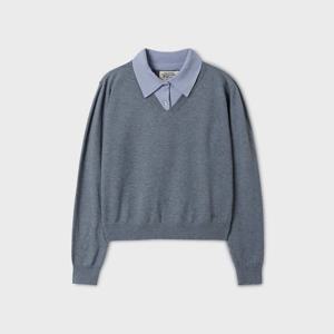 [후아유] Collor Layered V-neck Pullover WHKAF2472F*