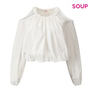 SOUP  프릴 오프넥 벌룬 블라우스 (S63LS15)