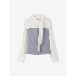 [쥬크]니트뷔스티에 블록 타이블라우스 Z261MSC002