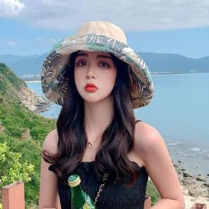 (스타일하우스)버킷햇 벙거지모자 여성 바캉스 넓은챙 식물 양면