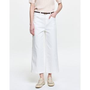 헤지스 여성 26SS BEST 썸머 크롭 세미와이드 데님 팬츠 화이트 HSPA6BC81WT