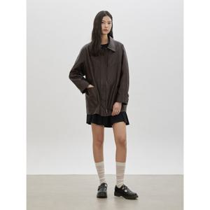 [씨씨콜렉트] 페이크 레더 하프 자켓_C261PSF352