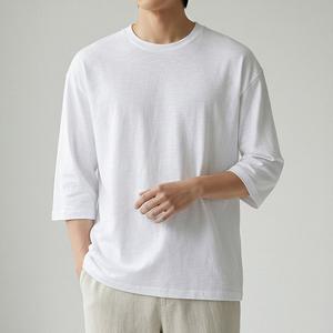 [리얼슬로우]쉘브 세미오버핏 슬라브 7부 티셔츠 RSTS3108