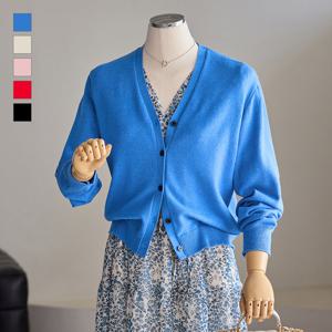 [커스텀에이블] 데일리 컬러 브이넥 니트 가디건_T2604CD033A