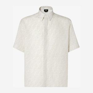 펜디 FF 스티칭 코튼 리넨 반팔 셔츠 FS0795AU7N F0RQ0