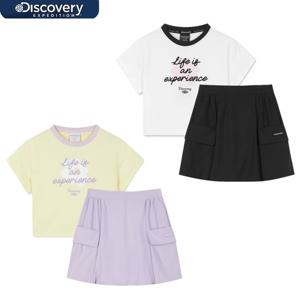 디스커버리키즈 DKAZ22063 여아 반팔티+우븐 스커트 SET