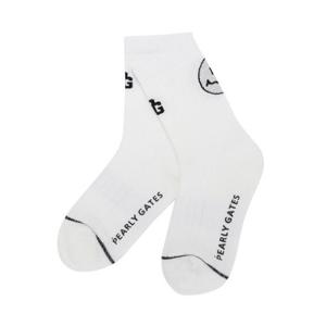 파리게이츠골프양말 PQS 521E1SC004_WH 여성 글리터 스마일 중목 양말