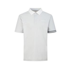 헤지스골프  그레이 남성 피케 반팔 카라 티셔츠(HUTS6B301G1)