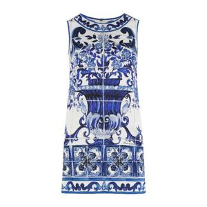 돌체앤가바나 마이올리카 키홀 실크 탑 F7T85THPABY HA3TN