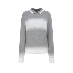 헤지스골프  그레이 여성 캡슐 그라데이션 카라 니트(HWSW6B251G1)