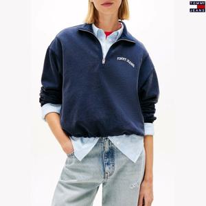 [타미진스]여성 릴렉스핏 코튼 반집업 티셔츠 T32G1TTO30TWT1-B