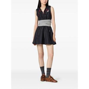 미우미우 미디 원피스 MF622319ECF005R BLUGRIGIO