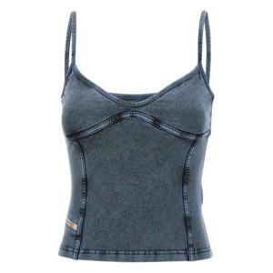 디젤 T 온니 스트래피 탑 인 데님룩 저지 A18361 0KIBY01A Blue