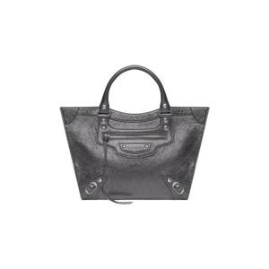 발렌시아가 네오 클래식 업사이드 다운 미디움 이스트 웨스트 토트백 다크 그레이 702502210B01404