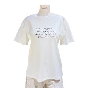 [에이지도르]레터링 반팔 티셔츠 ALSISUT132