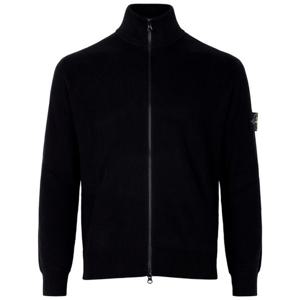 스톤아일랜드 26SS 블랙 리브드 니트 집업 카디건 155100126 S00D8 V0029