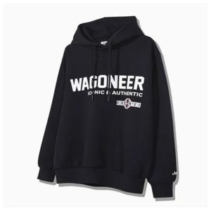 [지프]남녀공용 빅왜고니어 블랙 후드티셔츠(P1THU041)