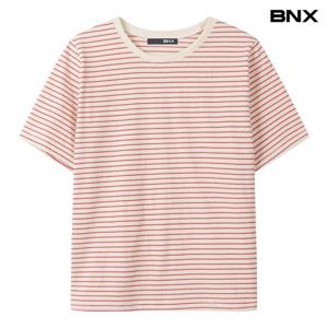 [BNX]데일리 스트라이프 배색 반팔 티셔츠 (BY2TS004L0)