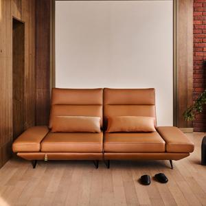 [다우닝] 프리움 3인 스윙 전체 천연가죽 소파