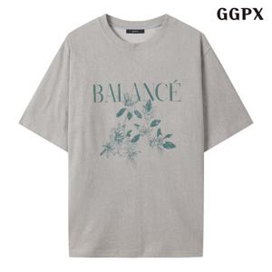 [GGPX]빈티지 레터링 라운드 반팔 티셔츠 (GQBLW003D)