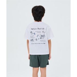 스노우피크 SNOWPEAK APPAREL KIDS 키즈 에어로쿨 가드닝 그래픽 반팔 티셔츠 (S26MKFTS87) White S26MKFTS87WH 406726