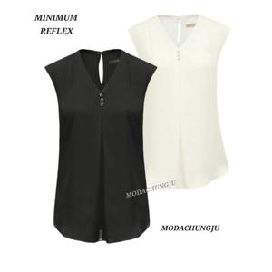 [미니멈]MD V넥 루즈 콩버튼 블라우스  MD MM1BGWB3960_CJ