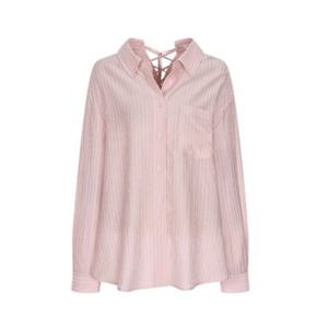 [올리브데올리브]LACE-UP 시어 스트라이프 셔츠 OW6MB3150C