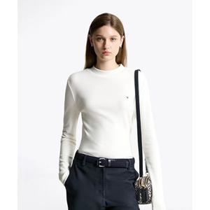 타미힐피거 TOMMY HILFIGER 슬림 모크넥 롱 슬리브 (T22F7TTO052WT1YA8) T22F7TTO052WT1YA8 453929
