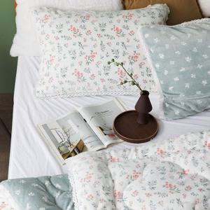 Adel 플라워 밍크극세사 차렵이불 SS 단품 차렵이불