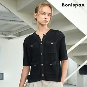 [보니스팍스]포켓 버튼업 라운드넥 반팔 가디건 (XQ2CK002L0)